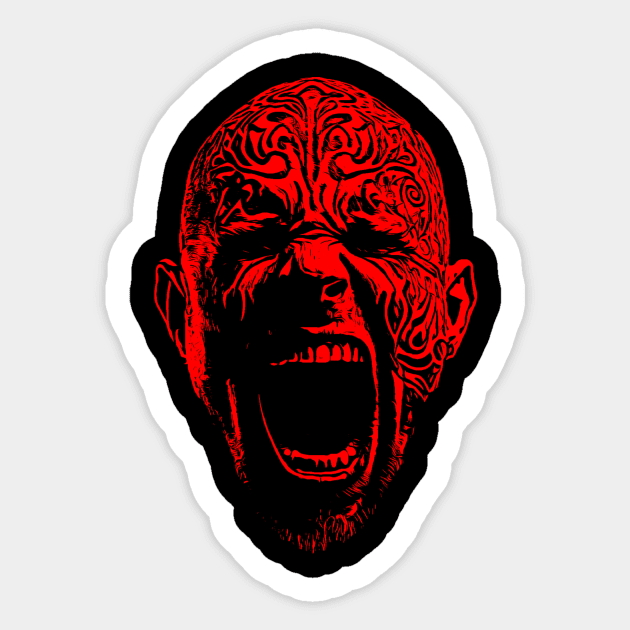 Rage Red Sticker by BarrySullivan